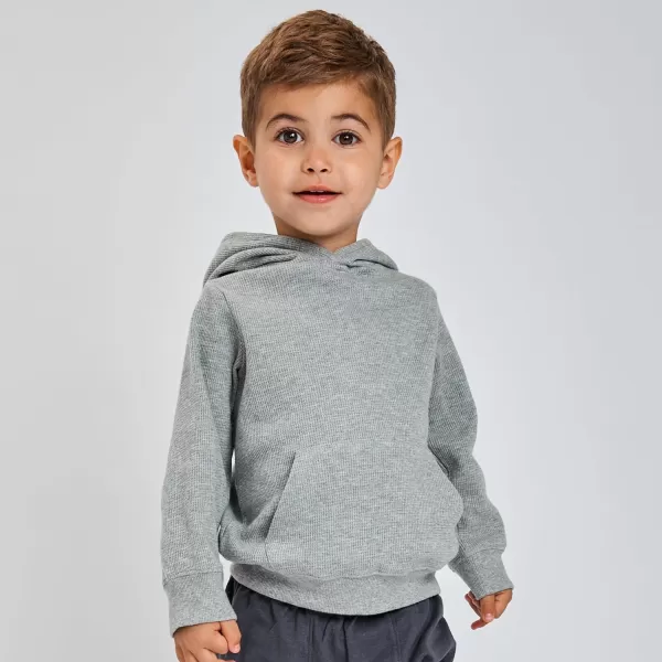 HonestBaby Multipack Pullover Hoodie Sweatshirt Jogger Sweatpant Sets Organic Cotton Baby Toddler Boys Girls UnisexGray Heather Hoodie