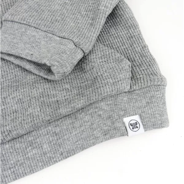 HonestBaby Multipack Pullover Hoodie Sweatshirt Jogger Sweatpant Sets Organic Cotton Baby Toddler Boys Girls UnisexGray Heather Sweatshirt
