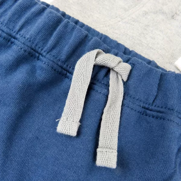 HonestBaby Multipack Pullover Hoodie Sweatshirt Jogger Sweatpant Sets Organic Cotton Baby Toddler Boys Girls UnisexNavyGray