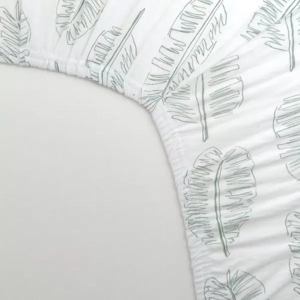 HonestBaby Organic Cotton Changing Pad Cover Jumbo Leaf Sage One SizeJumbo Leaf Sage One Size
