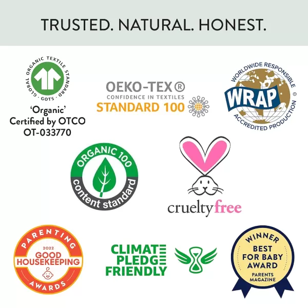 HonestBaby Organic Cotton Changing Pad Cover Jumbo Leaf Sage One SizeJumbo Leaf Sage One Size