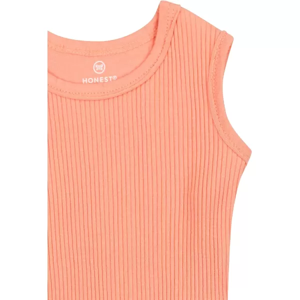 HonestBaby Organic Cotton Chunky Rib Tank LegacyCoral Pink