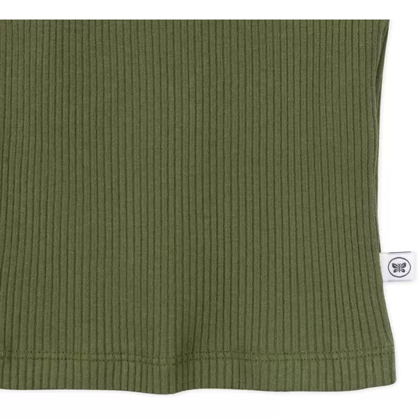 HonestBaby Organic Cotton Chunky Rib Tank LegacySoft Olive