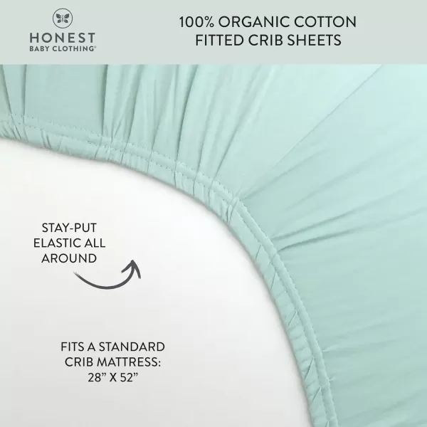 HonestBaby Organic Cotton Fitted Crib Sheet Sage One SizeSage Fitted Crib Sheet One Size