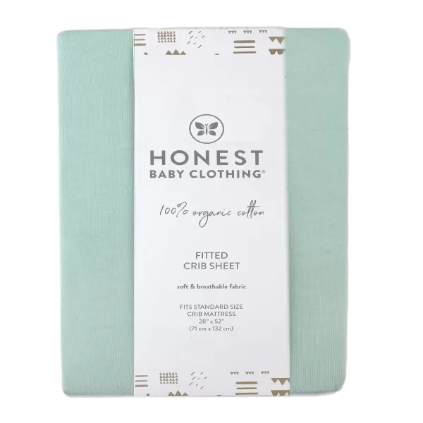 HonestBaby Organic Cotton Fitted Crib Sheet Sage One SizeSage Fitted Crib Sheet One Size