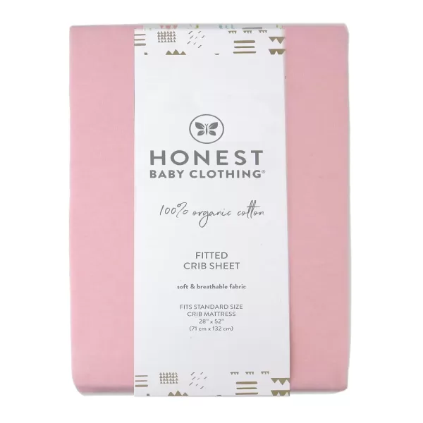 HonestBaby Organic Cotton Fitted Crib Sheet Sage One SizeStrawberry Cream Fitted Crib Sheet One Size