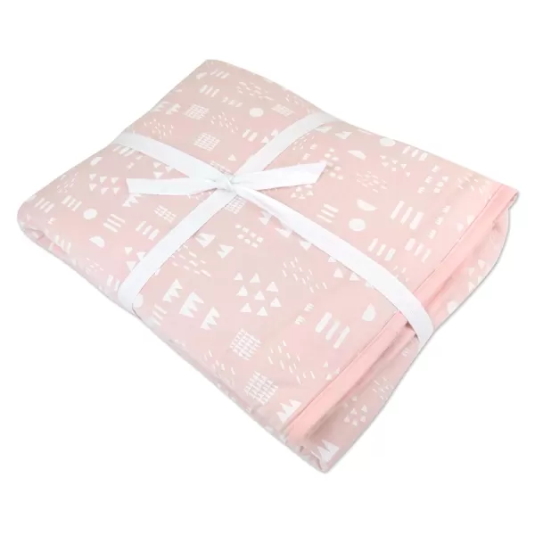 HonestBaby Quilted Baby Blankets Reversible Organic Cotton for Infant Boys Girls Unisex Watercolor WorldCompass One Size1pack Flower Power Reversible Blanket One Size