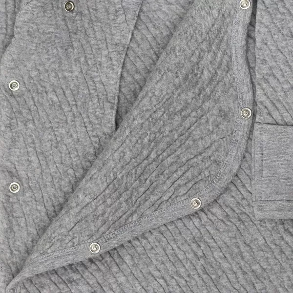 HonestBaby Romper Coverall Sets Onepiece Jumpsuit Organic Cotton1 Gray Heather Kimono Coverall