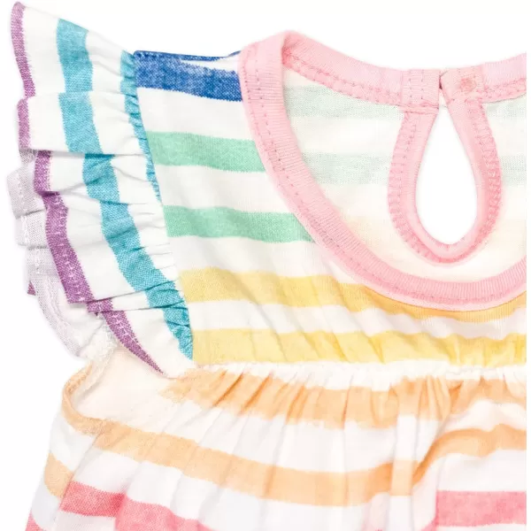 HonestBaby Romper Coverall Sets Onepiece Jumpsuit Organic Cotton1 Rainbow Stripe