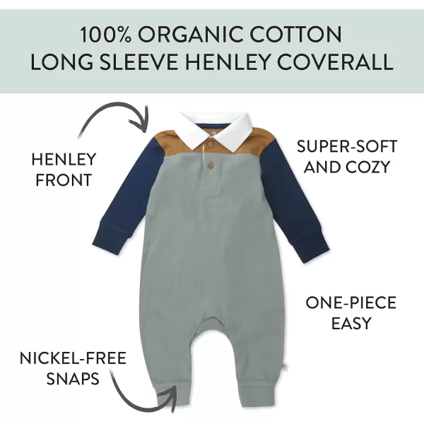 HonestBaby Romper Coverall Sets Onepiece Jumpsuit Organic Cotton1 Varsity Blue