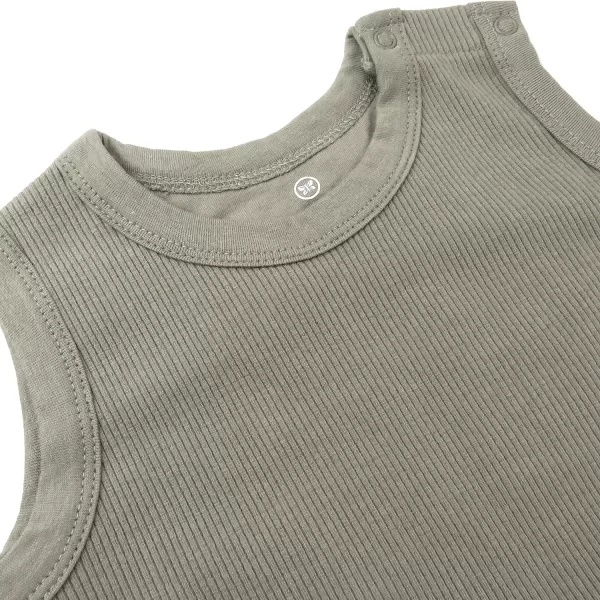 HonestBaby Romper Coverall Sets Onepiece Jumpsuit Organic Cotton2 Khaki