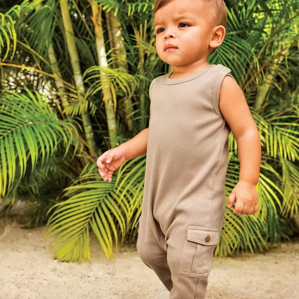 HonestBaby Romper Coverall Sets Onepiece Jumpsuit Organic Cotton2 Khaki