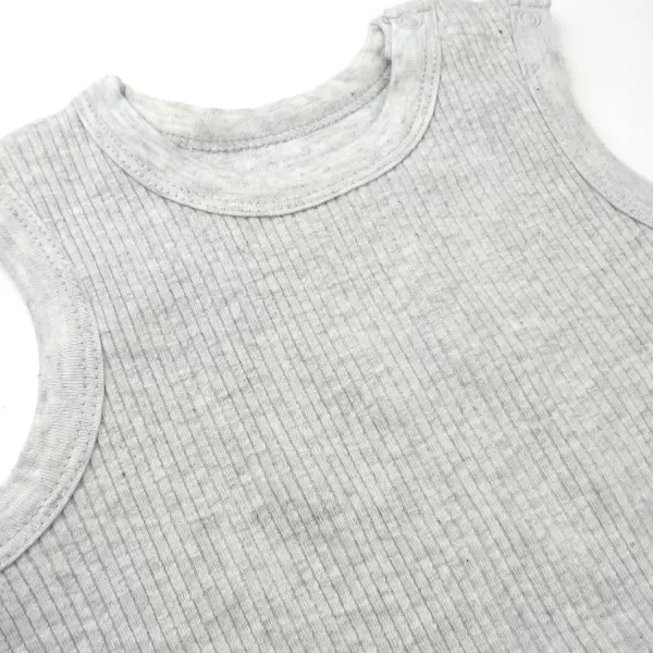 HonestBaby Romper Coverall Sets Onepiece Jumpsuit Organic Cotton2 Light Gray Heather