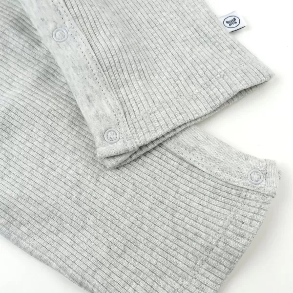 HonestBaby Romper Coverall Sets Onepiece Jumpsuit Organic Cotton2 Light Gray Heather