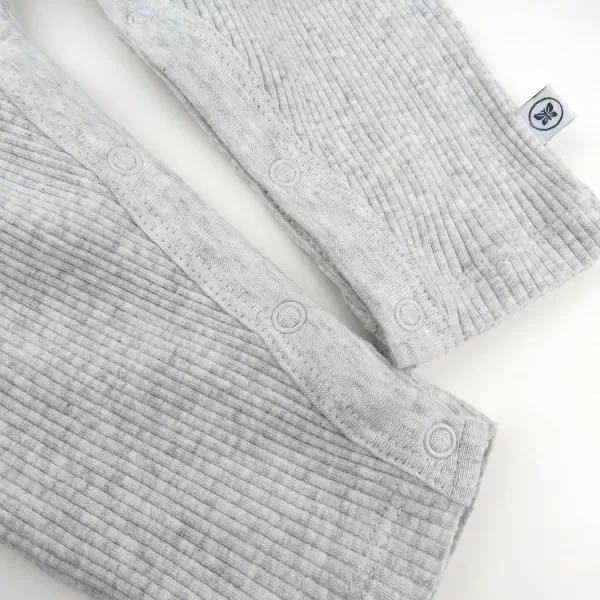 HonestBaby Romper Coverall Sets Onepiece Jumpsuit Organic Cotton2 Light Gray Heather Set