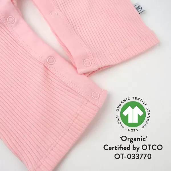 HonestBaby Romper Coverall Sets Onepiece Jumpsuit Organic Cotton2 Strawberry Cream