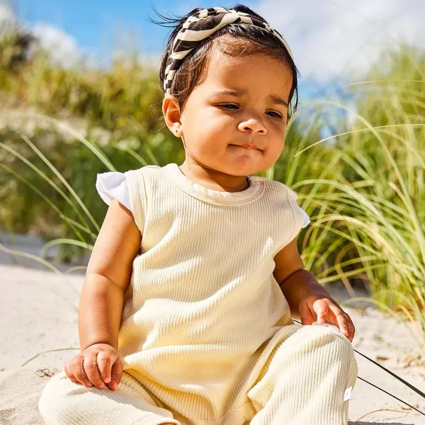 HonestBaby Romper Coverall Sets Onepiece Jumpsuit Organic Cotton3 Vanilla