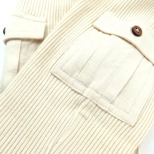HonestBaby Romper Coverall Sets Onepiece Jumpsuit Organic Cotton3 Vanilla