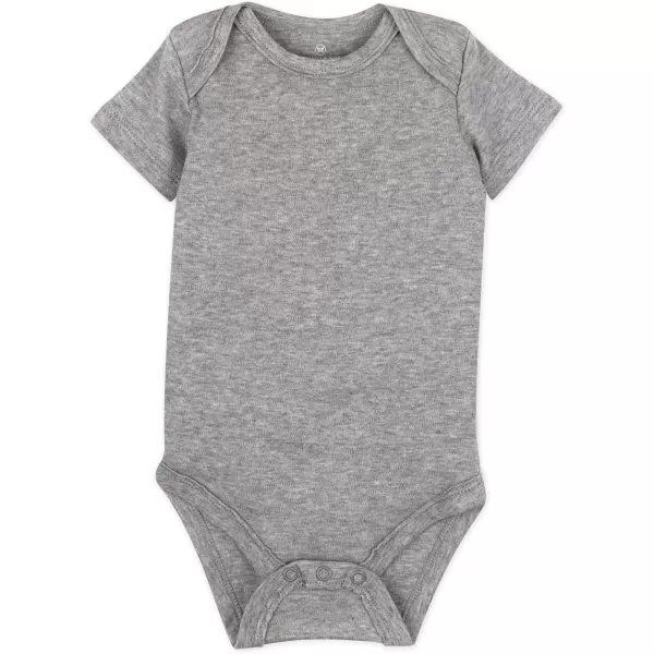 HonestBaby Unisex Baby Multipack Short Sleeve Bodysuits OnePiece 100 Organic Cotton3pack Gray Ombre