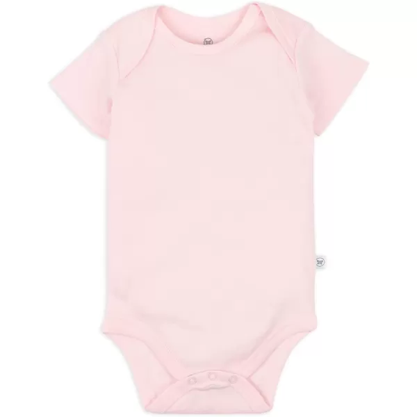 HonestBaby Unisex Baby Multipack Short Sleeve Bodysuits OnePiece 100 Organic Cotton3pack Pink Ombre