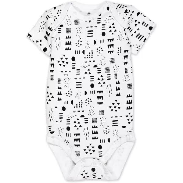 HonestBaby Unisex Baby Multipack Short Sleeve Bodysuits OnePiece 100 Organic Cotton4pack Pattern Play