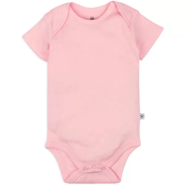 HonestBaby babygirls 5pack Short Sleeve Bodysuits Onepiece 100 Organic Cotton for Infant Baby Girls5pack Pink Ombre