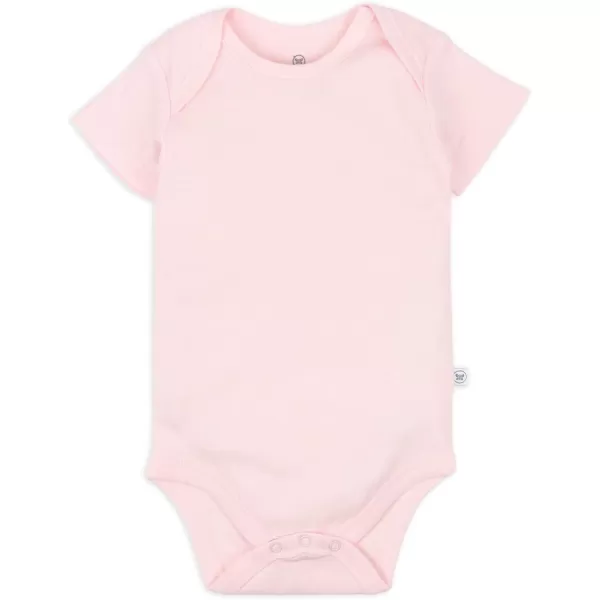 HonestBaby babygirls 5pack Short Sleeve Bodysuits Onepiece 100 Organic Cotton for Infant Baby Girls5pack Pink Ombre