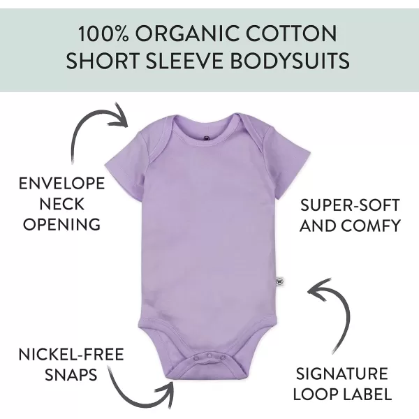 Honestbaby 10Pack Short Sleeve Bodysuits OnePiece 100 Organic Cotton for Infant Baby Boys Girls UnisexPrep School Rebel Girl
