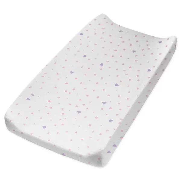HonestBaby 2Piece Organic Cotton Printed amp Terry Changing Pad Cover Set Watercolor World One Size D2BDROne Size Love dot