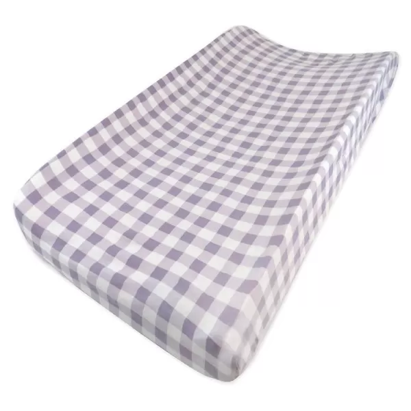 HonestBaby 2Piece Organic Cotton Printed amp Terry Changing Pad Cover Set Watercolor World One Size D2BDROne Size Painted Buffalo Check Purple