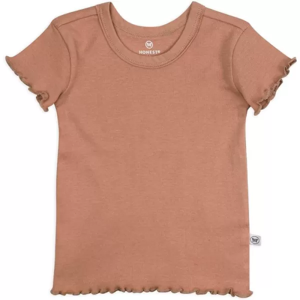 HonestBaby Baby Girls Organic Cotton Rib Short Sleeve TShirt LegacyRoebuck