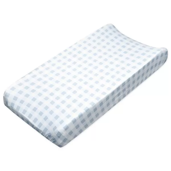 HonestBaby Boys Organic Cotton Changing Pad Cover Blue Painted Buffalo Check One SizeBlue Painted Buffalo Check One Size