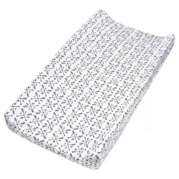 HonestBaby Boys Organic Cotton Changing Pad Cover Blue Painted Buffalo Check One SizeCompass One Size