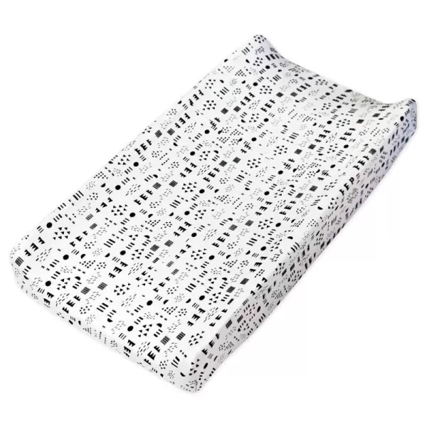 HonestBaby Boys Organic Cotton Changing Pad Cover Blue Painted Buffalo Check One SizePattern Play One Size