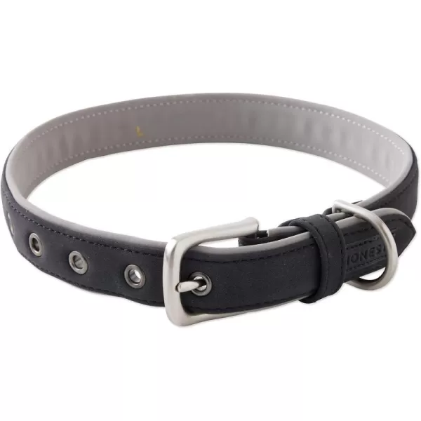 HonestBaby Collars and Leash Sets Braided and Vegan Suede for Dogs Organic Cotton for Pets BlackBlack XSmallBlackGray Padded Collar Small