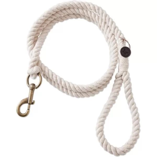 HonestBaby Collars and Leash Sets Braided and Vegan Suede for Dogs Organic Cotton for Pets BlackBlack XSmallNatural Cotton Leash with Handle One Size
