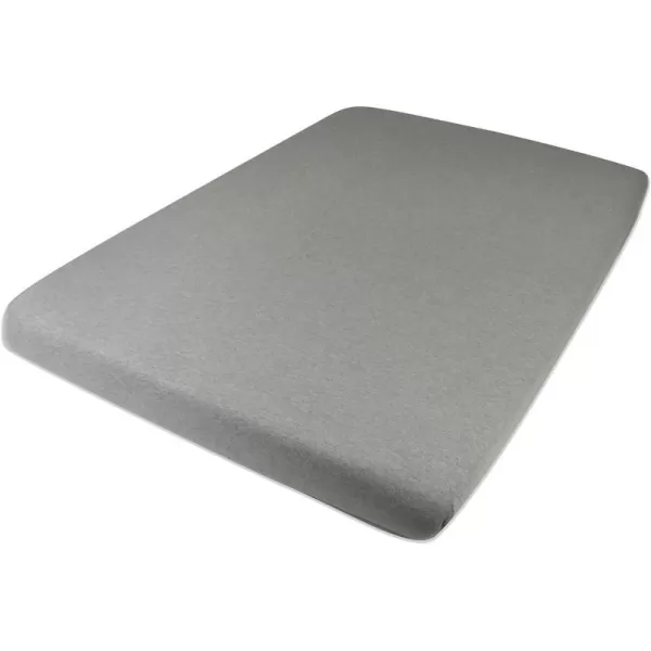 HonestBaby Fitted Crib Sheets Fits Standard Mattress Bassinet Mini Solids 100 Organic Cotton Baby Boys Girls Unisex1 Gray Heather Mini Crib Sheet