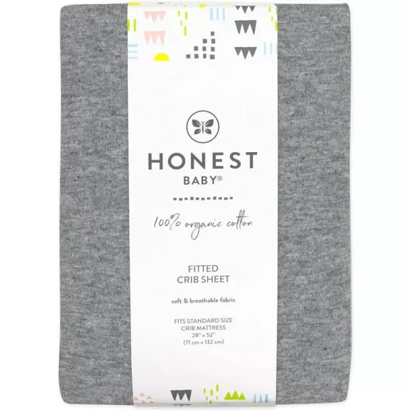 1 Heather Gray Fitted Crib Sheet