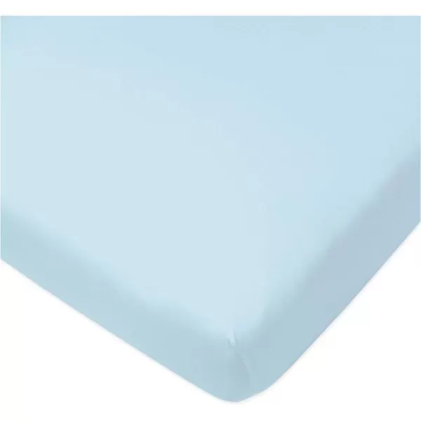 1 Light Blue Fitted Crib Sheet