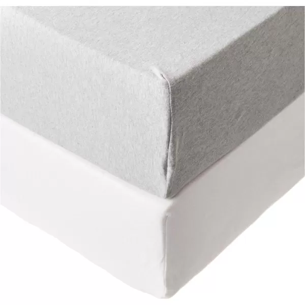 2 Heather Gray Fitted Crib Sheet Set