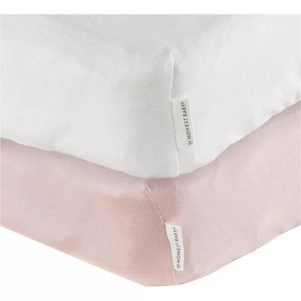 2 Light Pink Fitted Crib Sheet Set