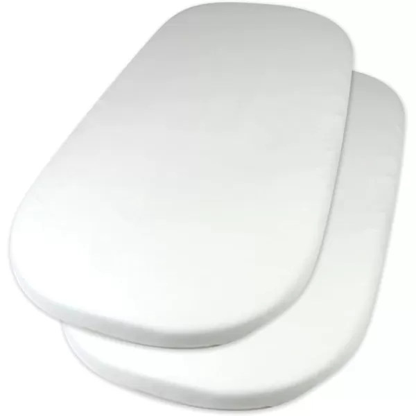 2 White Bassinet Sheet Set