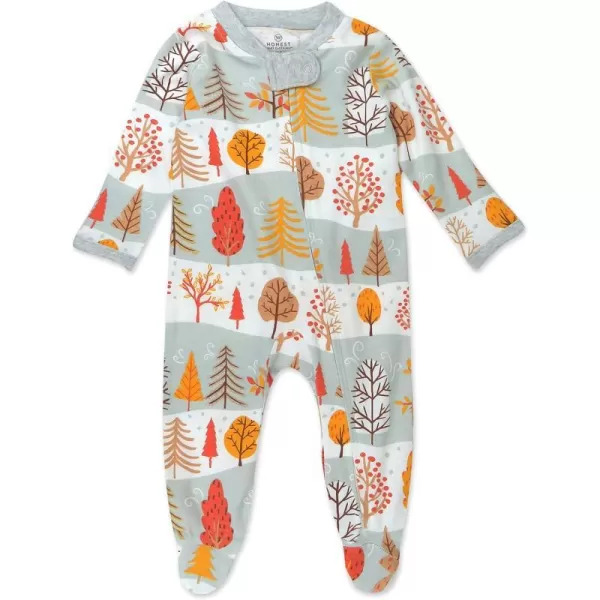 HonestBaby Footed Sleep amp Play Pajamas Organic Cotton for Infant Baby Boys LEGACY1 Fall Peak