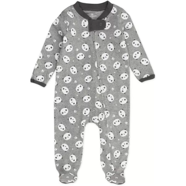 HonestBaby Footed Sleep amp Play Pajamas Organic Cotton for Infant Baby Boys LEGACY1 Panda