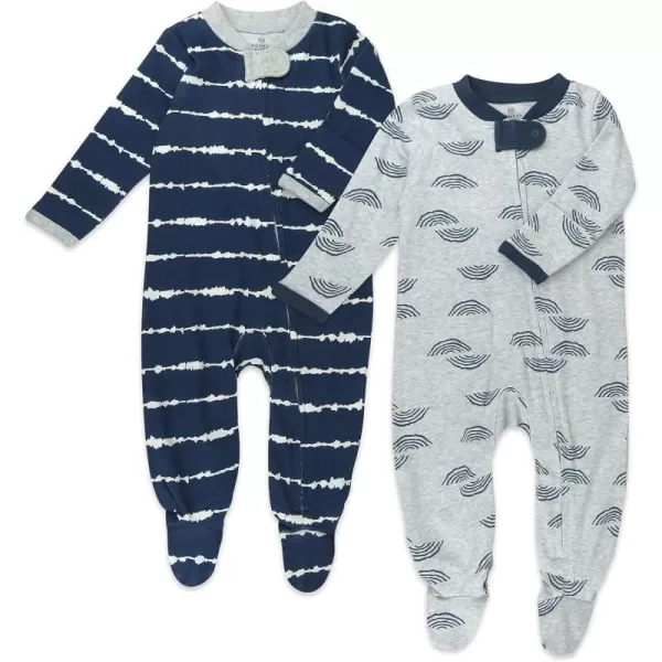 2 Shibori Stripe Navy