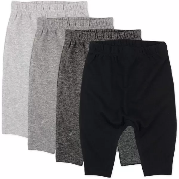 HonestBaby Multipack Harem Pants Roomy Fit Pull on Bottoms 100 Organic Cotton for Infant Baby Boys Girls Unisex Legacy4pack Gray Ombre