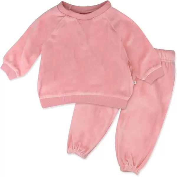 HonestBaby Multipack Pullover Hoodie Sweatshirt Jogger Sweatpant Sets Organic Cotton Baby Toddler Boys Girls UnisexPink Sweatsuit