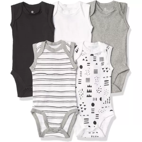 HonestBaby Multipack Sleeveless and Cami Bodysuits OnePiece 100 Organic Cotton for Infant Baby Boys Girls amp UnisexLEGACY5 Pattern Play