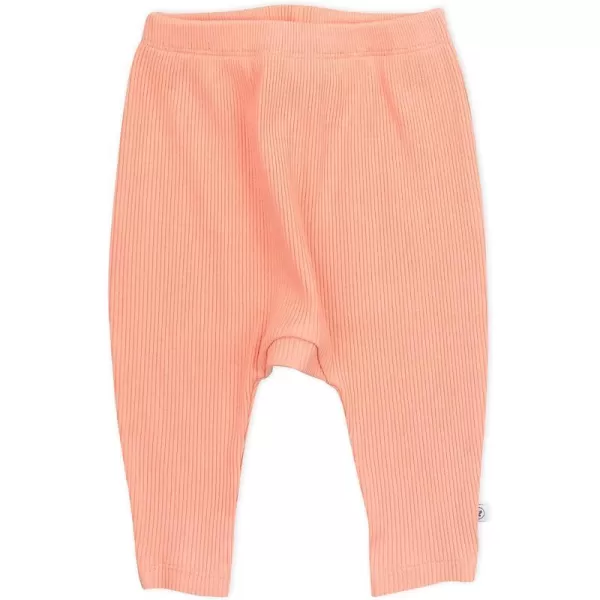 HonestBaby Organic Cotton Chunky Rib Harem Pant Legacy1pack Coral Pink
