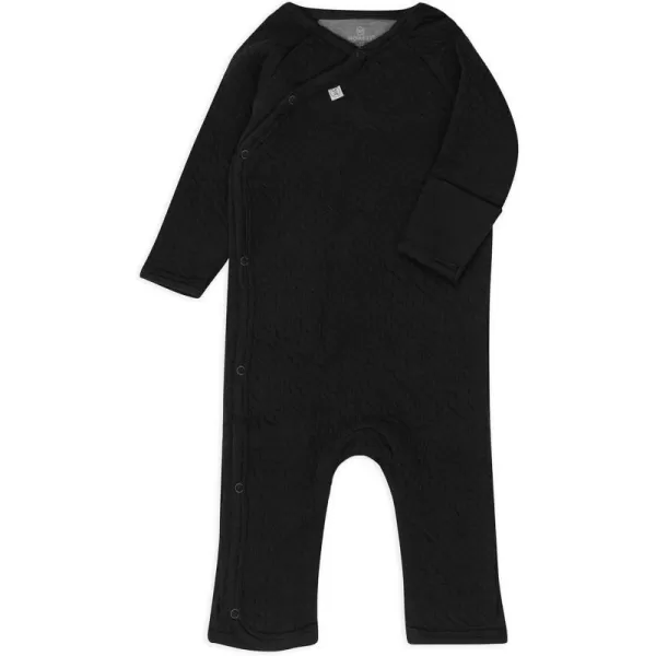 HonestBaby Romper Coverall Sets Onepiece Jumpsuit Organic Cotton1 Black Kimono Coverall
